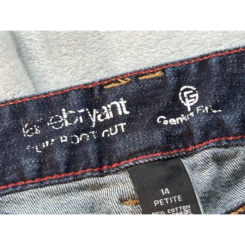 Lane Bryant Jean Slim Bootcut Y2K Genius Fit Stretch Women Plus Sz 14P Blue Dark